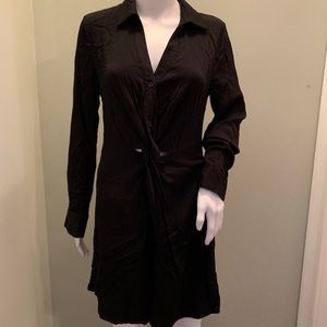 Very J Button-Down Twist-Tie Dress Size M